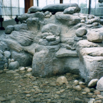 BILLING BRIDGE MALL Ottawa, 1999 -Sculpted water basin out of styro foam, emptied like a shell covered with cement and painted
