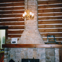 LE RELAIS Restaurant, Mont-Tremblant 1999 - False cement stone production, installation and paint, stamped cement floor