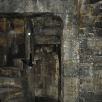 Catacomb set - Stone plaster panels. Windows, door openings and staircase in cement