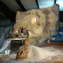 VALLEY OF THE BONES set - Sculpted urethane and styro foam covered with plaster and cement