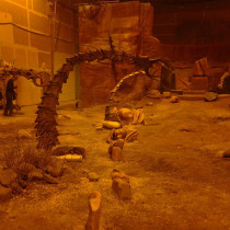 EXT. BURRIAL ROOMS set / DEMON'S Tales - set dressing elements sculpted out of styro, molded and reproduced out of plaster. Sculpted decor out of styro foam coated with acrylic cement