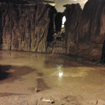 CANYON and MUD FLATS set - Decor sculpted out of styro foam coated with sprayed acrylic cement