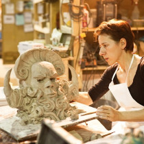 THRONE - Work in progress / sculptor for this detail: Linda Bicari.Every element is here first sculpted out of clay, molded, casted in resin or plastic and assembled