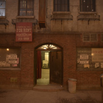 Stonewall Bar. Textured plastered walls,  bricks were casted and installed as per original building and sidewalks were done by sculptors-plasterers
