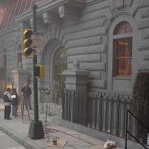 JD'S APPARTMENT set - Production of plaster false stone and fence produced in plastic