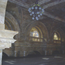 NEW YORK LIBRARY set - Eggs and darts sculpted out of plaster and clay, molded and produced in plaster. Fruit molding produced in urethane