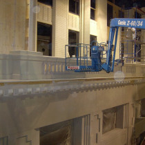 SHIP set - False plaster brick and sculpted ornementation